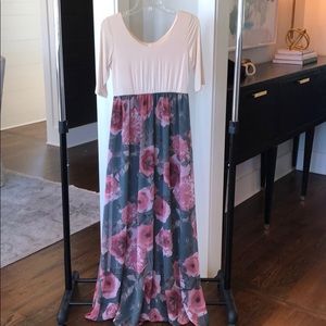 Pink Blush Maternity floral maxi dress